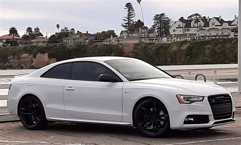 Audi S5 White with OEM 20" Powder Coated Wheels Black Audi S5, Black ...