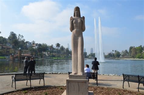 Statue turns its back on Echo Park Lake | The Eastsider LA