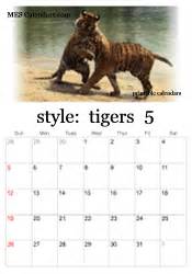 Free Printable Tiger Calendars - personalized calendars to print with ...