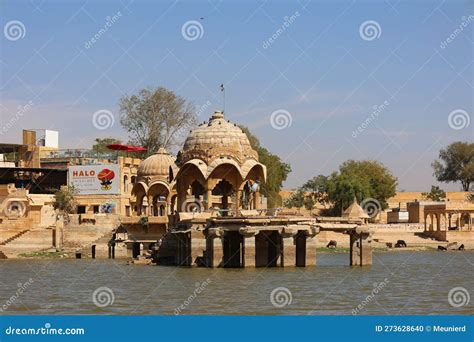 Gadisar Lake in the Morning. Man-made Water Reservoir Editorial Image - Image of history ...