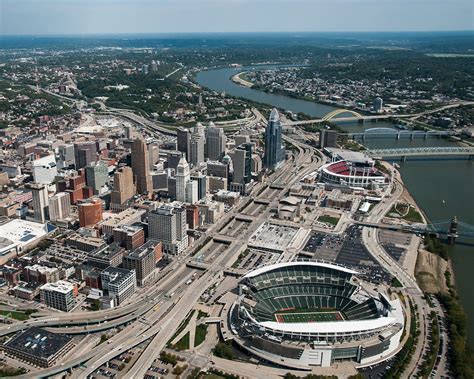 Aerial View Cincinnati Photograph by Larry Bresko