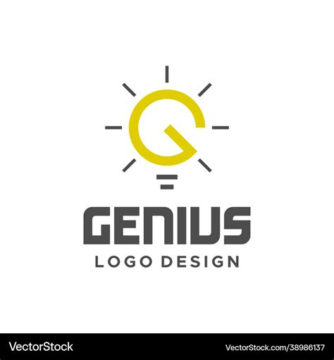 Genius logo Royalty Free Vector Image - VectorStock