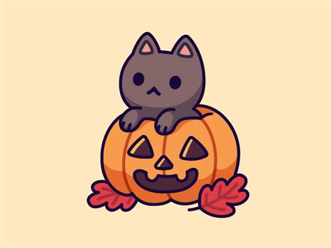 Pumpkin Kitty | Cute halloween drawings, Cute cartoon drawings, Cute ...