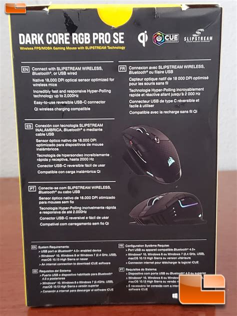 Corsair Dark Core RGB Pro SE Wireless Gaming Mouse Review - Legit Reviews