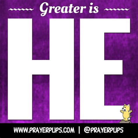 Greater Is He | Christian Cartoons From Prayer Pups Christian ...