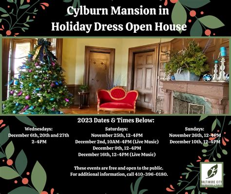 Cylburn Mansion Holiday Open House - Cylburn Arboretum Friends