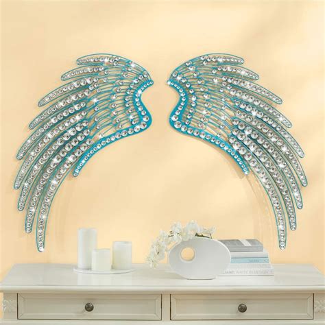 Set of 2 Jeweled Wings Wall Décor, , large | Wing wall, Angel wings wall decor, Wall decor