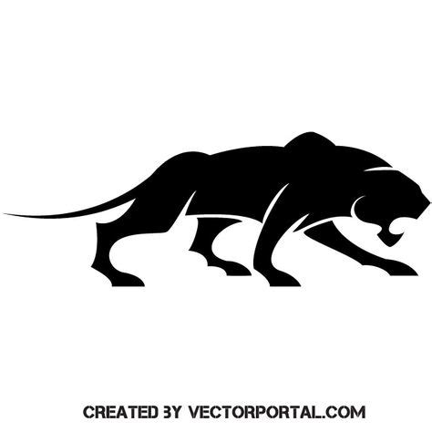 Jaguar silhouette vector image