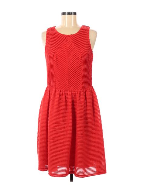 Bordeaux 100% Cotton Red Casual Dress Size M - 80% off | thredUP