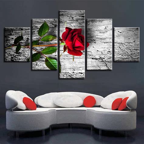 Red Rose - Canvas Wall Art Painting — Original Wall Arts