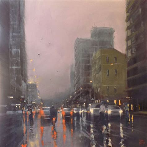 Rainy City Painting at PaintingValley.com | Explore collection of Rainy ...