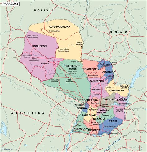 Mapa Tematico Del Paraguay