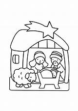 Christmas Crib Colouring Pages Sketch Coloring Page sketch template