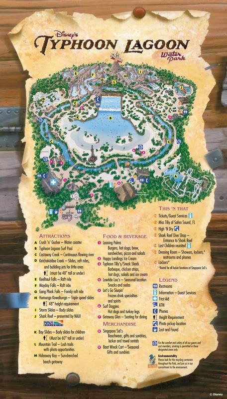 typhoon lagoon map - florida theme parks