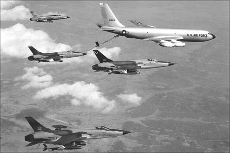 24"x36" Gallery Poster, F-105D Thunderchief KC-135A Stratotanker ...