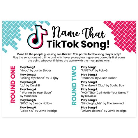 TikTok Large "Name That Song" Party Game for 8 Party Supplies Canada - Open A Party