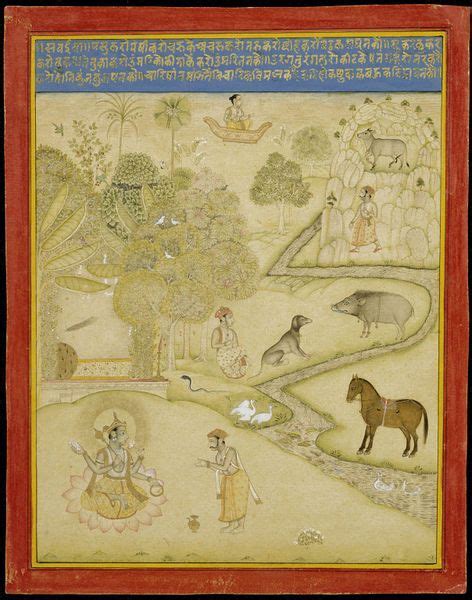 Maharana Amar Singh of Mewar worshipping Vishnu, opaque watercolour on ...