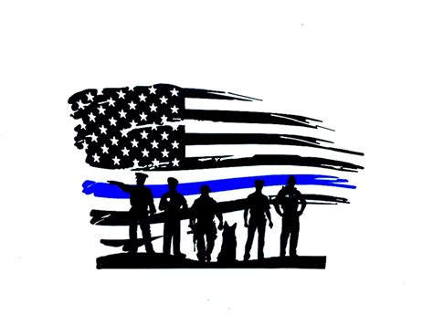 Amazon.com: Thin blue line flag decal, police flag, police, deputy, blue lives matter, law ...