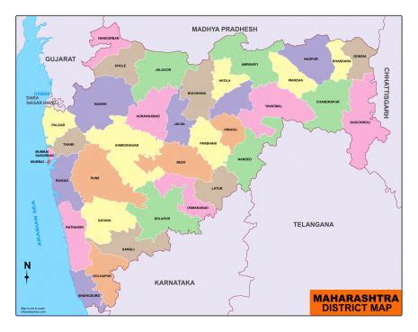 Outline Map Of Maharashtra With Districts Pdf - Brandy Tabbitha