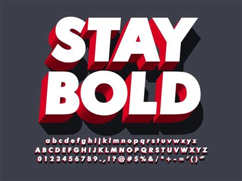 3d Bold Strong Red Font Effect 556533 Vector Art at Vecteezy