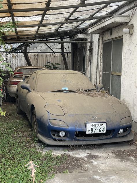 Abandoned [Mazda RX7] and [Toyota MR2] at near my friends house… : r/spotted