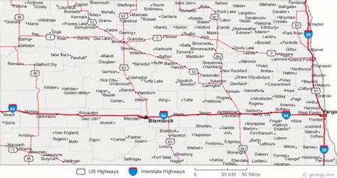 North Dakota State Highway Map - Printable Map