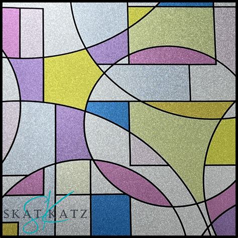 UltraKraft - Static Window Cling - Stained Glass - Skat Katz - Heat Transfer Vinyl & Self ...