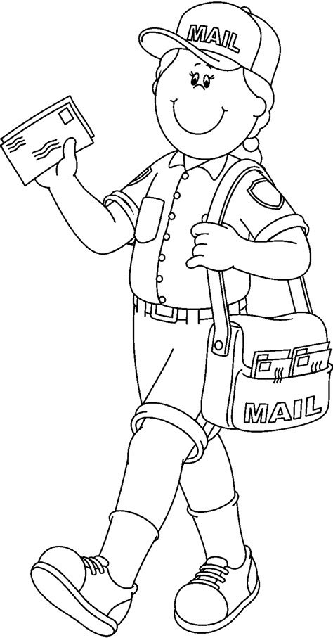 Mail Truck Coloring Page