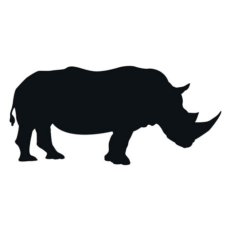 Rhino Silhouette. Vector art illustration 21676164 Vector Art at Vecteezy