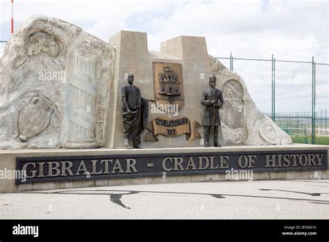 Gibraltar's 'cradle Of History' Monument, Winston Churchill Avenue ...