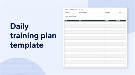 Training Template Excel