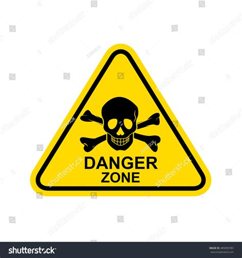 Danger Zone Sign Vector: vector de stock (libre de regalías) 485095783 ...