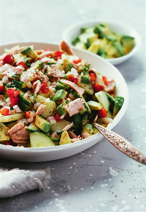 Super Easy Avocado Cucumber Tuna Salad - Primavera Kitchen