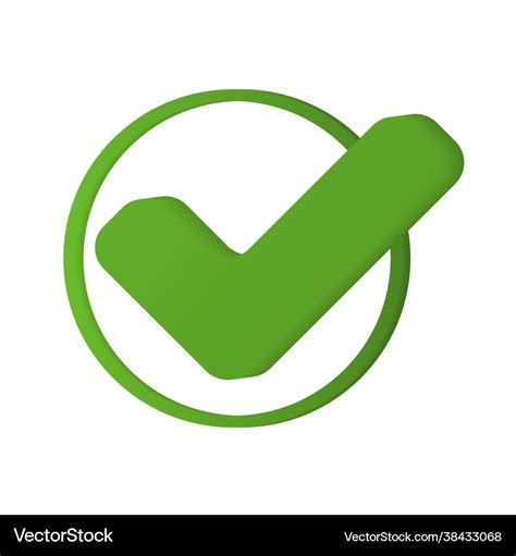 Correct sign right mark icon Royalty Free Vector Image