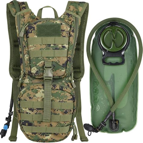 MARCHWAY Tactical Molle Hydration Pack Backpack with 3L TPU Water ...