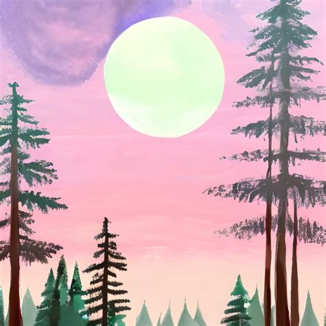 Whimsical Pink Full Moon Art Print Free Stock Photo - Public Domain Pictures