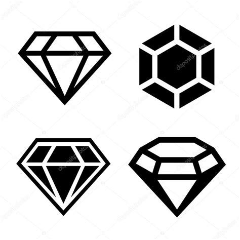 Diamond vector icons set Stock Vector Image by ©in8finity #36318523