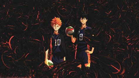 Two men volleyball player character illustration, Haikyuu!!, anime boys ...