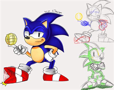 Some Sonic the Hedgehog (Greg Martin style). I may never do this again ...