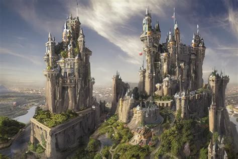 a futuristic mega castle utopian skycraper in a | Stable Diffusion | OpenArt