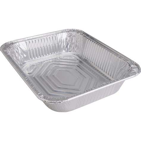 Genuine Joe Half-size Disposable Aluminum Pan, Silver, 100 / Carton (Quantity) - Walmart.com ...