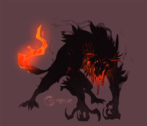 [Adopt Extra] Demon wolf concept by NinGeko on DeviantArt