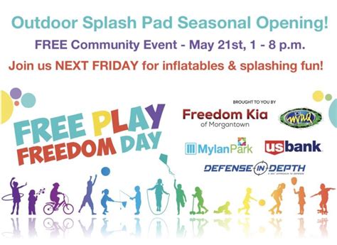 Free Play Freedom Day at Mylan Park Aquatic Center - VisitMountaineerCountry.com