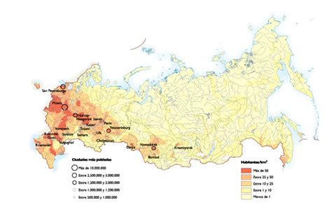 Russia Population map | Vector maps