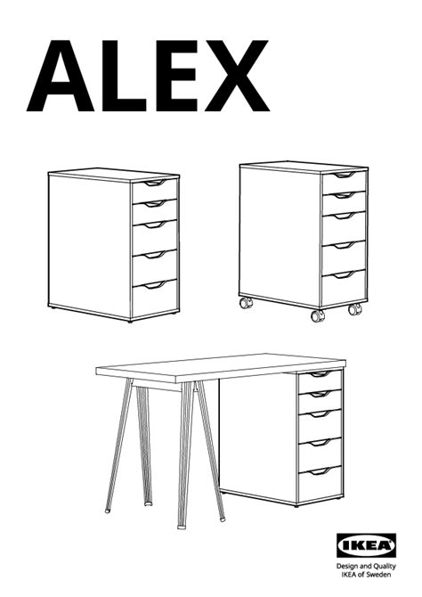 IKEA ALEX Drawer Unit Assembly Instructions and Options