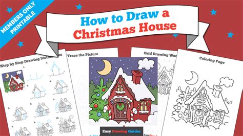 How to Draw a Christmas House - Really Easy Drawing Tutorial