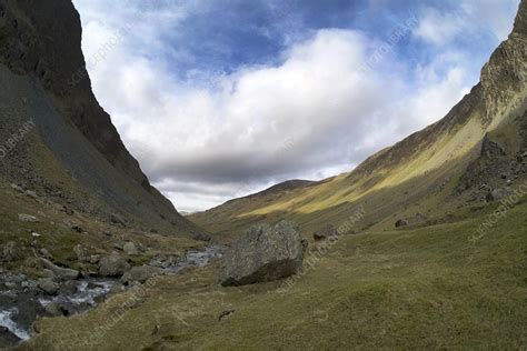 Glacial valley at Honister Pass - Stock Image - C019/9428 - Science Photo Library