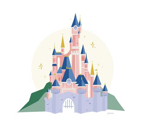 Disney World Castle Drawing Simple | AESTHETIC DRAWING