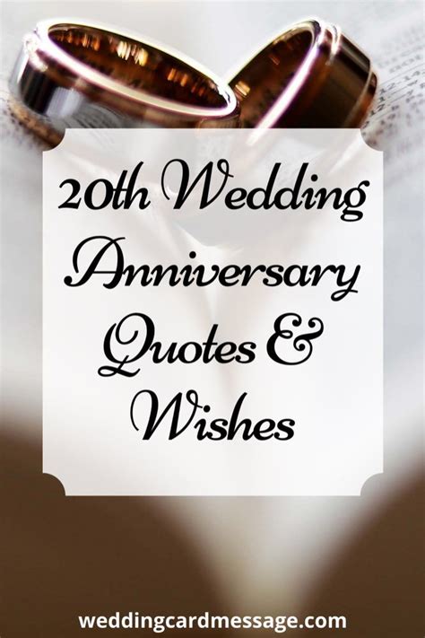 20th Wedding Anniversary Quotes and Wishes - Wedding Card Message | 20 ...