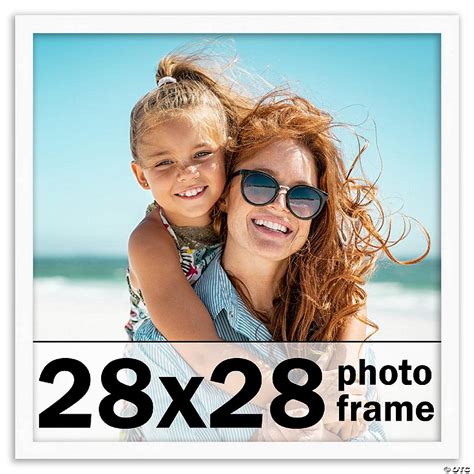 CustomPictureFrames.com 28x28 Frame White Solid Wood Picture Frame ...